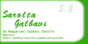 sarolta galbavi business card